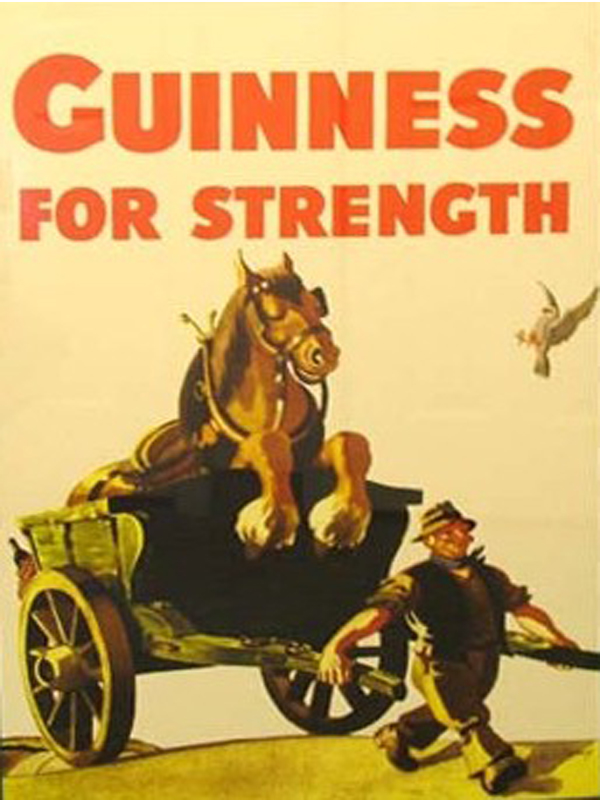 Guinness for Strength Horse in Cart Poster - Celtic Expressions