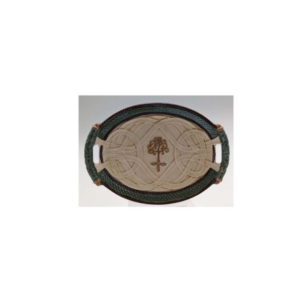 Small ceramic Celtic tray has numerous uses.