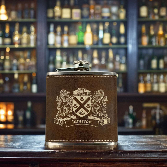 9218-Irish-Coat-of-Arms-Leather-Flask-Rustic-Brown_2471__54013