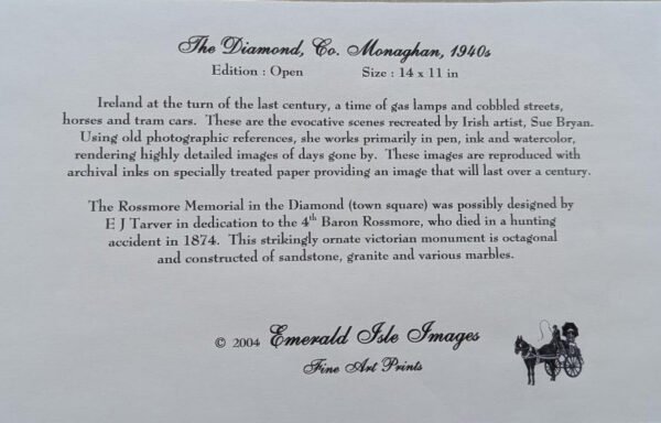 The Diamond, Co. Monaghan 1940’s Print - Celtic Expressions